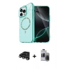 MARSİLYAN™- iPhone 15 Pro Max Kılıf Kıvılcım Form Prime - Siyah Vanessa Magic Hayalet Cam + Raze Metal Kamera Lens - TMGI