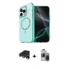 MARSİLYAN™- iPhone 15 Pro Max Kılıf Kıvılcım Form Prime - Siyah Vanessa Magic Hayalet Cam + Raze Metal Kamera Lens - GS