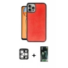 MARSİLYAN™- iPhone 15 Pro Max Kılıf Kıvılcım Işık Serisi - Şeffaf 360 Full Body Arka Koruyucu + Gümüş PVD Metal Kamera Lens