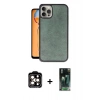 MARSİLYAN™- iPhone 15 Pro Max Kılıf Kıvılcım Işık Serisi - Şeffaf 360 Full Body Arka Koruyucu + PVD Metal Kamera Lens - TU