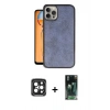 MARSİLYAN™- iPhone 15 Pro Max Kılıf Kıvılcım Işık Serisi - Şeffaf 360 Full Body Arka Koruyucu + PVD Metal Kamera Lens - SH
