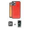 MARSİLYAN™- iPhone 15 Pro Max Kılıf Kıvılcım Işık Serisi - Şeffaf 360 Full Body Arka Koruyucu + PVD Metal Kamera Lens - SH