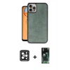 MARSİLYAN™- iPhone 15 Pro Max Kılıf Kıvılcım Işık Serisi - Şeffaf 360 Full Body Arka Koruyucu + PVD Metal Kamera Lens - SH