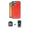 MARSİLYAN™- iPhone 15 Pro Max Kılıf Kıvılcım Işık Serisi - Şeffaf 360 Full Body Arka Koruyucu + PVD Metal Kamera Lens - TU