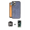 MARSİLYAN™- iPhone 15 Pro Max Kılıf Kıvılcım Işık Serisi - Şeffaf 360 Full Body Arka Koruyucu + PVD Metal Kamera Lens - TU