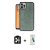 MARSİLYAN™- iPhone 15 Pro Max Kılıf Kıvılcım Işık Serisi - Şeffaf Pasifik Cam Ekran Koruyucu + PVD Metal Kamera Lens - TU