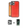 MARSİLYAN™- iPhone 15 Pro Max Kılıf Kıvılcım Işık Serisi - Siyah 360 Mat Full Body Arka Koruyucu + PVD Metal Kamera Lens - LT