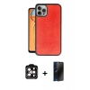 MARSİLYAN™- iPhone 15 Pro Max Kılıf Kıvılcım Işık Serisi - Siyah 3D Antistatik Hayalet Cam Ekran Koruyucu + PVD Metal Kamera Lens - TU
