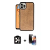 MARSİLYAN™- iPhone 15 Pro Max Kılıf Kıvılcım Işık Serisi - Siyah 3D Antistatik Mat Seramik Nano Ekran Koruyucu + PVD Metal Kamera Lens - TU