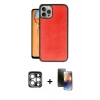 MARSİLYAN™- iPhone 15 Pro Max Kılıf Kıvılcım Işık Serisi - Siyah 3D Antistatik Mat Seramik Nano Ekran Koruyucu + PVD Metal Kamera Lens - GS