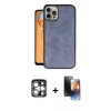 MARSİLYAN™- iPhone 15 Pro Max Kılıf Kıvılcım Işık Serisi - Siyah 3D Antistatik Mat Seramik Nano Ekran Koruyucu + PVD Metal Kamera Lens - GS
