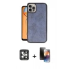 MARSİLYAN™- iPhone 15 Pro Max Kılıf Kıvılcım Işık Serisi - Siyah 3D Antistatik Mat Seramik Nano Ekran Koruyucu + PVD Metal Kamera Lens - GI