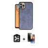 MARSİLYAN™- iPhone 15 Pro Max Kılıf Kıvılcım Işık Serisi - Siyah 3D Antistatik Mat Seramik Nano Ekran Koruyucu + PVD Metal Kamera Lens - TU