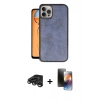 MARSİLYAN™- iPhone 15 Pro Max Kılıf Kıvılcım Işık Serisi - Siyah 3D Antistatik Mat Seramik Nano Ekran Koruyucu + Raze Metal Kamera Lens - TMGI