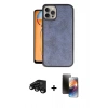 MARSİLYAN™- iPhone 15 Pro Max Kılıf Kıvılcım Işık Serisi - Siyah 3D Antistatik Mat Seramik Nano Ekran Koruyucu + Raze Metal Kamera Lens - SH