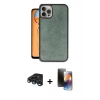 MARSİLYAN™- iPhone 15 Pro Max Kılıf Kıvılcım Işık Serisi - Siyah 3D Antistatik Mat Seramik Nano Ekran Koruyucu + Raze Metal Kamera Lens - LT
