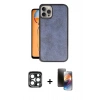 MARSİLYAN™- iPhone 15 Pro Max Kılıf Kıvılcım Işık Serisi - Siyah 3D Antistatik Mat Seramik Nano Ekran Koruyucu + PVD Metal Kamera Lens - LT