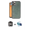 MARSİLYAN™- iPhone 15 Pro Max Kılıf Kıvılcım Işık Serisi - Siyah 3D Antistatik Seramik Nano Ekran Koruyucu + PVD Metal Kamera Lens - TU
