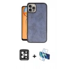 MARSİLYAN™- iPhone 15 Pro Max Kılıf Kıvılcım Işık Serisi - Siyah 3D Antistatik Seramik Nano Ekran Koruyucu + PVD Metal Kamera Lens - SH
