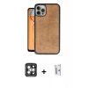MARSİLYAN™- iPhone 15 Pro Max Kılıf Kıvılcım Işık Serisi - Siyah Bilvis 0.18mm Plus Cam Ekran Koruyucu + Gri PVD Metal Kamera Lens