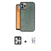 MARSİLYAN™- iPhone 15 Pro Max Kılıf Kıvılcım Işık Serisi - Siyah Bilvis 0.18mm Plus Cam Ekran Koruyucu + PVD Metal Kamera Lens - GS