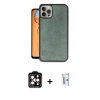 MARSİLYAN™- iPhone 15 Pro Max Kılıf Kıvılcım Işık Serisi - Siyah Bilvis 0.18mm Plus Cam Ekran Koruyucu + PVD Metal Kamera Lens - TU