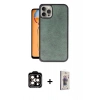 MARSİLYAN™- iPhone 15 Pro Max Kılıf Kıvılcım Işık Serisi - Siyah Bilvis 3D Cam Ekran Koruyucu + PVD Metal Kamera Lens - TU