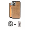 MARSİLYAN™- iPhone 15 Pro Max Kılıf Kıvılcım Işık Serisi - Siyah Bilvis 3D Cam Ekran Koruyucu + PVD Metal Kamera Lens - GS