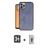 MARSİLYAN™- iPhone 15 Pro Max Kılıf Kıvılcım Işık Serisi - Siyah Bilvis 3D Cam Ekran Koruyucu + PVD Metal Kamera Lens - GI