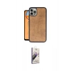 MARSİLYAN™- iPhone 15 Pro Max Kılıf Kıvılcım Işık Serisi - Siyah Bilvis 3D Mat Cam Ekran Koruyucu