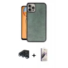 MARSİLYAN™- iPhone 15 Pro Max Kılıf Kıvılcım Işık Serisi - Siyah Bilvis 3D Mat Cam Ekran Koruyucu + Raze Metal Kamera Lens - LT