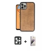 MARSİLYAN™- iPhone 15 Pro Max Kılıf Kıvılcım Işık Serisi - Siyah Bilvis 3D Mat Cam Ekran Koruyucu + PVD Metal Kamera Lens - LT