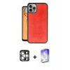 MARSİLYAN™- iPhone 15 Pro Max Kılıf Kıvılcım Işık Serisi - Siyah Bilvis 5in1 3D Magic Cam Ekran Koruyucu + PVD Metal Kamera Lens - GS