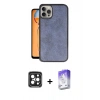 MARSİLYAN™- iPhone 15 Pro Max Kılıf Kıvılcım Işık Serisi - Siyah Bilvis 5in1 3D Magic Cam Ekran Koruyucu + PVD Metal Kamera Lens - SH