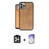 MARSİLYAN™- iPhone 15 Pro Max Kılıf Kıvılcım Işık Serisi - Siyah Bilvis 5in1 3D Magic Cam Ekran Koruyucu + PVD Metal Kamera Lens - TU