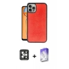 MARSİLYAN™- iPhone 15 Pro Max Kılıf Kıvılcım Işık Serisi - Siyah Bilvis 5in1 3D Magic Cam Ekran Koruyucu + PVD Metal Kamera Lens - GI