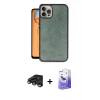 MARSİLYAN™- iPhone 15 Pro Max Kılıf Kıvılcım Işık Serisi - Siyah Bilvis 5in1 5D Magic Hayalet Cam Ekran Koruyucu + Raze Metal Kamera Lens - TMGI