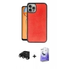 MARSİLYAN™- iPhone 15 Pro Max Kılıf Kıvılcım Işık Serisi - Siyah Bilvis 5in1 5D Magic Hayalet Cam Ekran Koruyucu + Siyah Raze Metal Kamera Lens