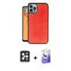 MARSİLYAN™- iPhone 15 Pro Max Kılıf Kıvılcım Işık Serisi - Siyah Bilvis 5in1 5D Magic Hayalet Cam Ekran Koruyucu + PVD Metal Kamera Lens - SH