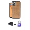 MARSİLYAN™- iPhone 15 Pro Max Kılıf Kıvılcım Işık Serisi - Siyah Bilvis 5in1 5D Magic Hayalet Cam Ekran Koruyucu + Lacivert Raze Metal Kamera Lens