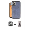 MARSİLYAN™- iPhone 15 Pro Max Kılıf Kıvılcım Işık Serisi - Siyah Bilvis Hayalet Cam Ekran Koruyucu + PVD Metal Kamera Lens - GI