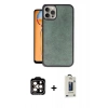 MARSİLYAN™- iPhone 15 Pro Max Kılıf Kıvılcım Işık Serisi - Siyah Bilvis Hayalet Cam Ekran Koruyucu + PVD Metal Kamera Lens - TU