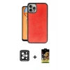 MARSİLYAN™- iPhone 15 Pro Max Kılıf Kıvılcım Işık Serisi - Siyah Buffer Cam Ekran Koruyucu + PVD Metal Kamera Lens - SH