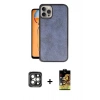 MARSİLYAN™- iPhone 15 Pro Max Kılıf Kıvılcım Işık Serisi - Siyah Buffer Cam Ekran Koruyucu + PVD Metal Kamera Lens - GI