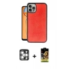 MARSİLYAN™- iPhone 15 Pro Max Kılıf Kıvılcım Işık Serisi - Siyah Buffer Cam Ekran Koruyucu + PVD Metal Kamera Lens - GS