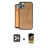 MARSİLYAN™- iPhone 15 Pro Max Kılıf Kıvılcım Işık Serisi - Siyah Buffer Cam Ekran Koruyucu + PVD Metal Kamera Lens - SH