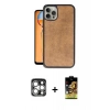 MARSİLYAN™- iPhone 15 Pro Max Kılıf Kıvılcım Işık Serisi - Siyah Buffer Cam Ekran Koruyucu + PVD Metal Kamera Lens - GS