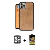 MARSİLYAN™- iPhone 15 Pro Max Kılıf Kıvılcım Işık Serisi - Siyah Buffer Cam Ekran Koruyucu + PVD Metal Kamera Lens - LT