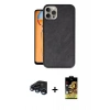 MARSİLYAN™- iPhone 15 Pro Max Kılıf Kıvılcım Işık Serisi - Siyah Buffer Cam Ekran Koruyucu + Raze Metal Kamera Lens - LT