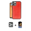 MARSİLYAN™- iPhone 15 Pro Max Kılıf Kıvılcım Işık Serisi - Siyah Buffer Hayalet Cam Ekran Koruyucu + PVD Metal Kamera Lens - LT